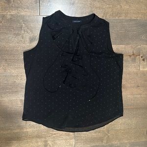 Tommy Hilfiger Dot-Print Ruffled Short Sleeve Top Women’s XL